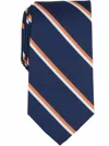Club Room Men's Irving Stripe Tie In Orange In Blue