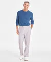 Club Room Men's Linen Cross-dye Pants, Created For Macy's In Grey Slate