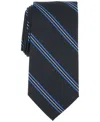 Club Room Men's Luff Stripe Tie, Exclusively At Macy's In Black