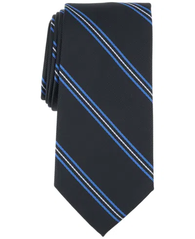 Club Room Men's Luff Stripe Tie, Exclusively At Macy's In Black