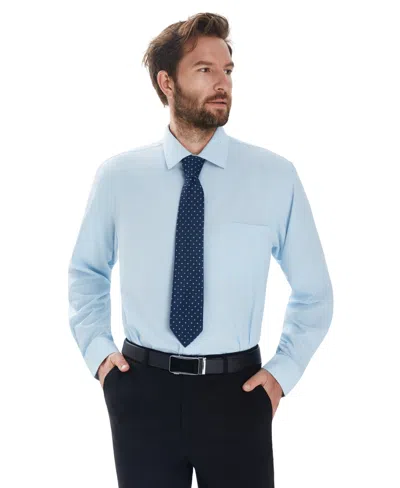 Club Room Men's Medium Gingham Dress Shirt, Macy's Exclusive In Blue