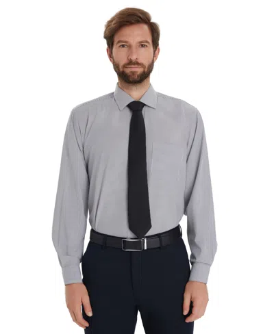 Club Room Men's Medium Gingham Dress Shirt, Macy's Exclusive In Gray