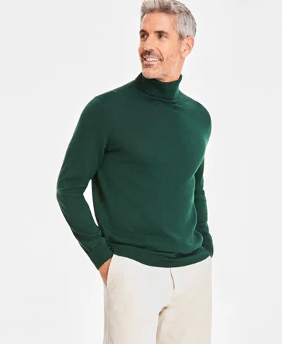 Club Room Men's Merino Wool Blend Turtleneck Sweater, Created For Macy's In Crm Deep Hunter