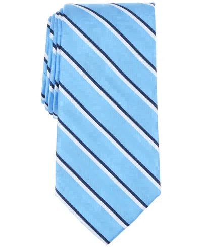 Club Room Men's Milestone Stripe Tie, Exclusively At Macy's In Lt Blue