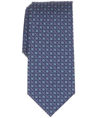 Club Room Men's Milone Medallion Tie, Macy's Exclusive In Blue