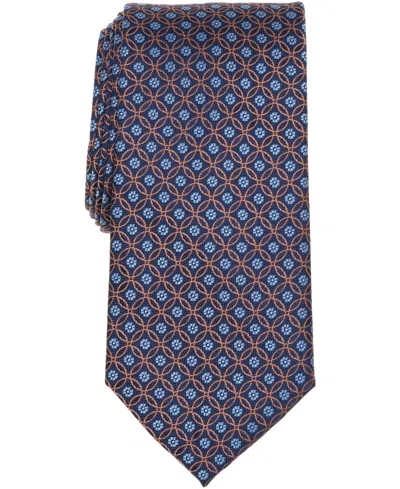 Club Room Men's Milone Medallion Tie, Macy's Exclusive In Blue