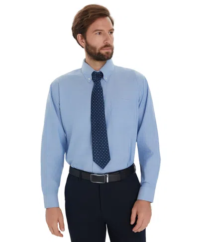 Club Room Men's Oxford Solid Dress Shirt, Macy's Exclusive In Blue