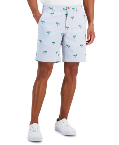 Club Room Men's Palm Tree Shorts, Created For Macy's In Bright White