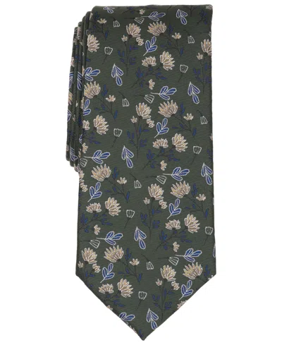 Club Room Men's Palmer Floral Tie In Hunter