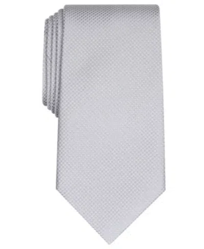 Club Room Men's Parker Classic Grid Tie, Created For Macy's In Steel
