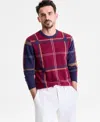 Club Room Men's Patrick Regular-fit Plaid 100% Cashmere Sweater, Macy's Exclusive In Multi