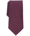 Club Room Men's Perez Medallion Tie In Burgundy In Red