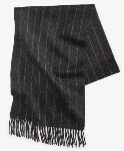 Club Room Men's Pinstripe Cashmere Scarf, Macy's Exclusive In Gray