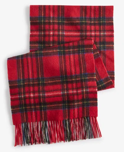 Club Room Men's Plaid Cashmere Scarf, Created For Macy's In Red,black