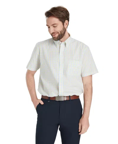 Club Room Men's Plaid Short-sleeve Dress Shirt, Macy's Exclusive In White