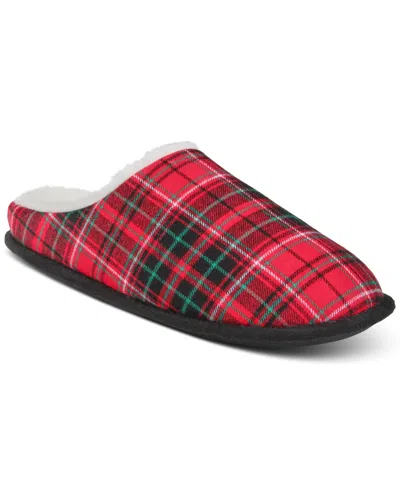 Club Room Men's Plaid Slippers, Created For Macy's In Red