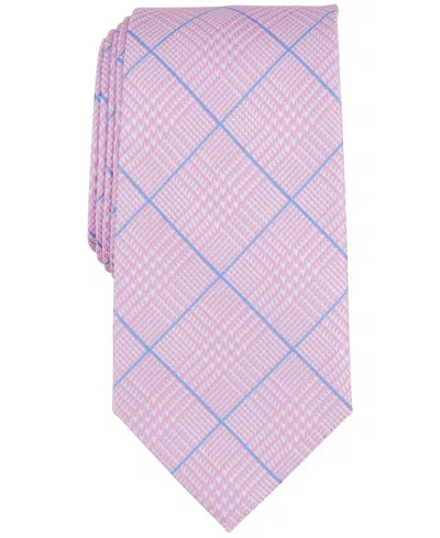 Club Room Men's Plaid Tie, Created For Macy's In Pink