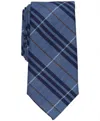 Club Room Men's Powell Plaid Tie In Navy In Brown