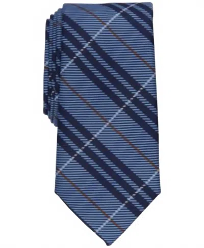 Club Room Men's Powell Plaid Tie In Navy In Brown