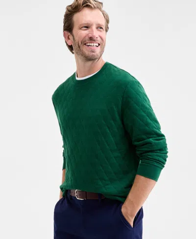 Club Room Men's Quilted Crewneck Sweatshirt, Macy's Exclusive In Blue