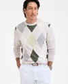 Club Room Men's Regular-fit Argyle Crewneck Sweater, Macy's Exclusive In Multi