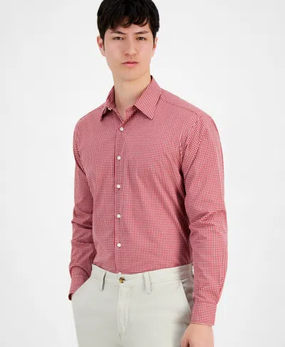 Club Room Men's Regular-fit Dress Shirt, Created For Macy's In Crimson White