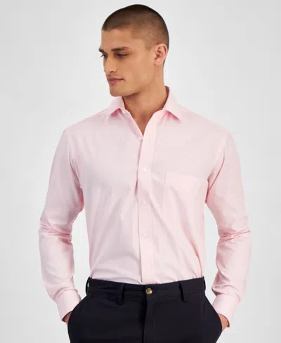 Club Room Men's Regular Fit Pinpoint Dress Shirt, Created For Macy's In Pink