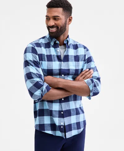 Club Room Men's Regular-fit Plaid Flannel Shirt, Created For Macy's In Multi