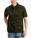 CLUB ROOM MEN'S REGULAR-FIT STRIPE PERFORMANCE POLO SHIRT, CREATED FOR MACY'S