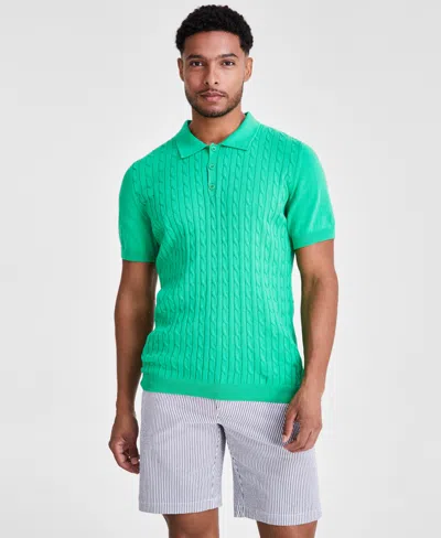 Club Room Mens Regular Fit Seersucker Blazer 9 Seersucker Shorts Sweater Knit Polo Shirt Created For Macys In Green Brilliance