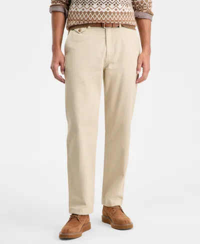 Club Room Men's Relaxed-fit Herringbone Twill Pants, Macy's Exclusive In Neutral