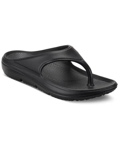 Club Room Men's Remy Thong Sandals, Created For Macy's In Black