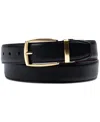 Club Room Men's Reversible Pebble Belt, Created For Macy's In Black,cognac