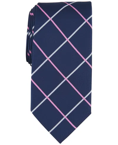 Club Room Men's Rodick Grid Tie, Created For Macy's In Pink