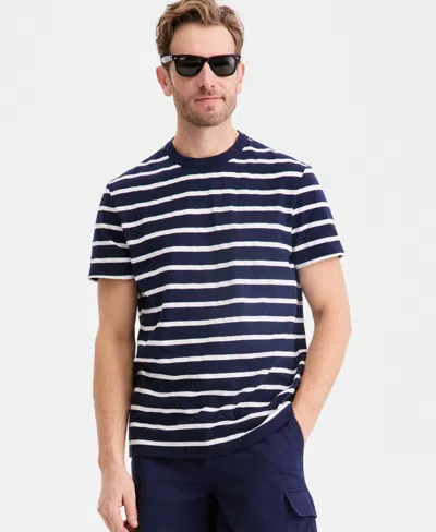 Club Room Men's Sail Stripe T-shirt, Macy's Exclusive In Blue