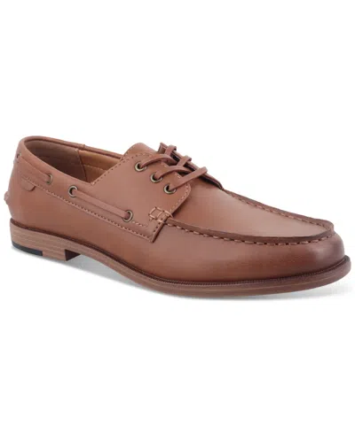Club Room Men's Scottiee Lace-up Boat Shoes, Exclusively At Macy's In Acorn Brown