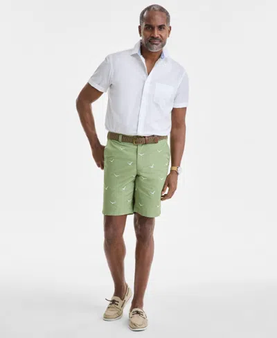 Club Room Men's Seagull Embroidered Shorts, Exclusively At Macy's In Baked Oliv