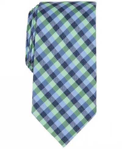 Club Room Men's Silva Check Tie In Mint In Blue