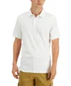 Club Room Men's Classic Fit Performance Stretch Polo, Created For Macy's In Coral Cream
