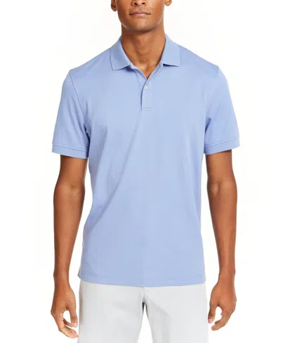 Club Room Men's Soft Touch Interlock Polo, Created For Macy's In Wedgewood