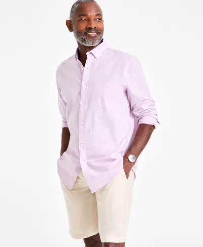 Club Room Men's Solid Oxford Shirt, Exclusively At Macy's In Calla Lila