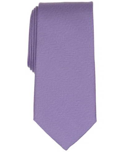 Club Room Men's Solid Pattern Tie, Macy's Exclusive In Purple