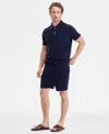 Club Room Men's Solid Terry Cloth Shorts, Exclusively At Macy's In Blue