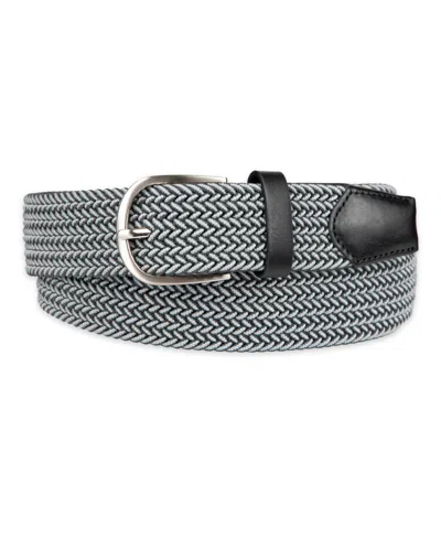 Club Room Men's Stretch Braid Belt, Created For Macy's In Gray