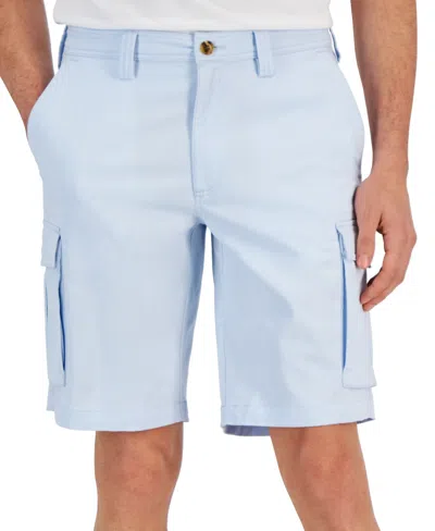 Club Room Men's Stretch Cargo Shorts, Created For Macy's In Alfresco Blue