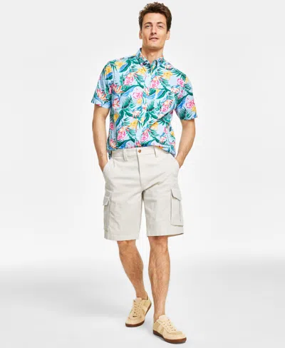 Club Room Men's Stretch Cargo Shorts, Created For Macy's In Stone Wall