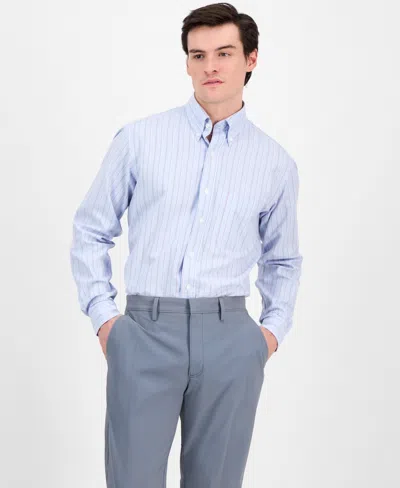 Club Room Men's Stripe Oxford Dress Shirt, Exclusively At Macy's