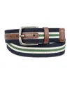 Club Room Men's Striped Fabric Stretch Casual Belt