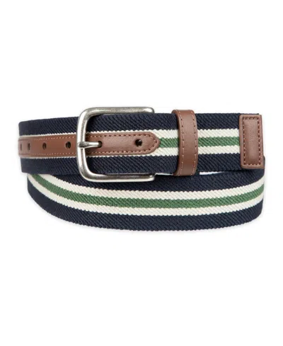Club Room Men's Striped Fabric Stretch Casual Belt