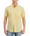 CLUB ROOM MEN'S TEXTURE CHECK STRETCH COTTON SHIRT, CREATED FOR MACY'S